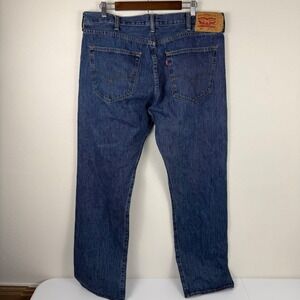 Levis 501 Original Fit Mens Jeans 40x34 Medium Wash Blue Button Fly 00501-0194